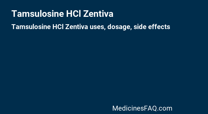 Tamsulosine HCl Zentiva