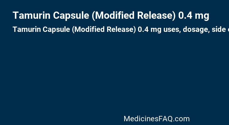 Tamurin Capsule (Modified Release) 0.4 mg