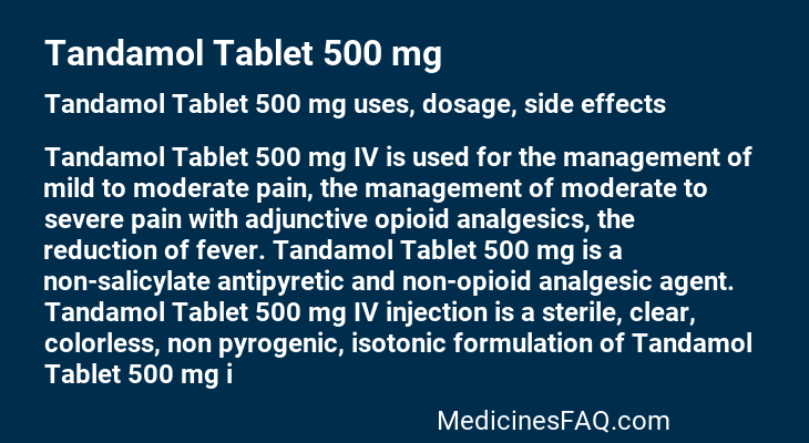 Tandamol Tablet 500 mg