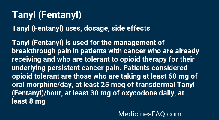 Tanyl (Fentanyl)