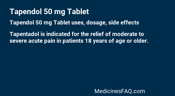 Tapendol 50 mg Tablet