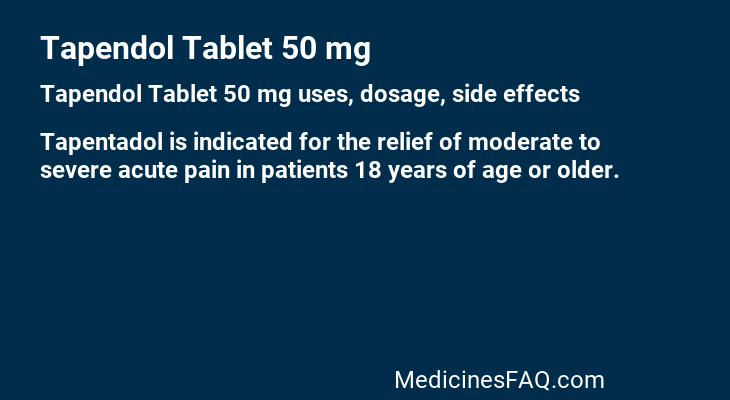 Tapendol Tablet 50 mg