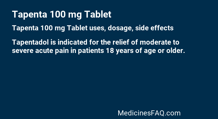 Tapenta 100 mg Tablet