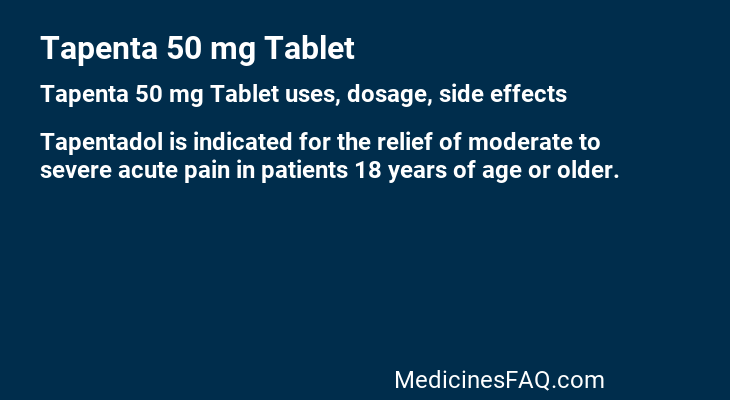 Tapenta 50 mg Tablet