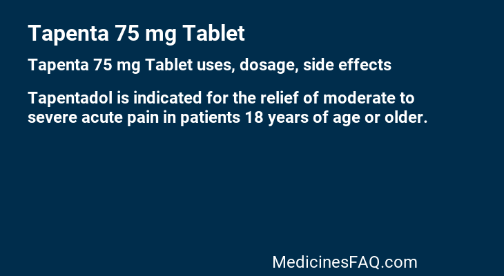 Tapenta 75 mg Tablet