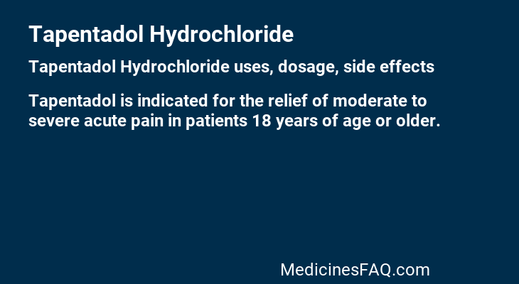 Tapentadol Hydrochloride