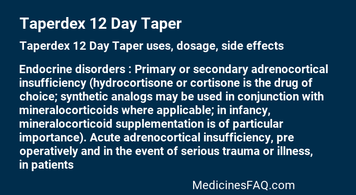 Taperdex 12 Day Taper