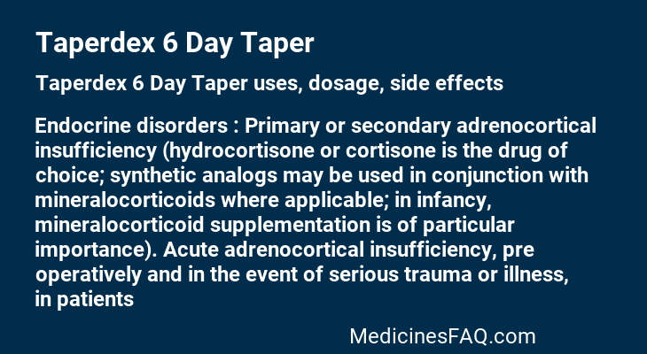 Taperdex 6 Day Taper