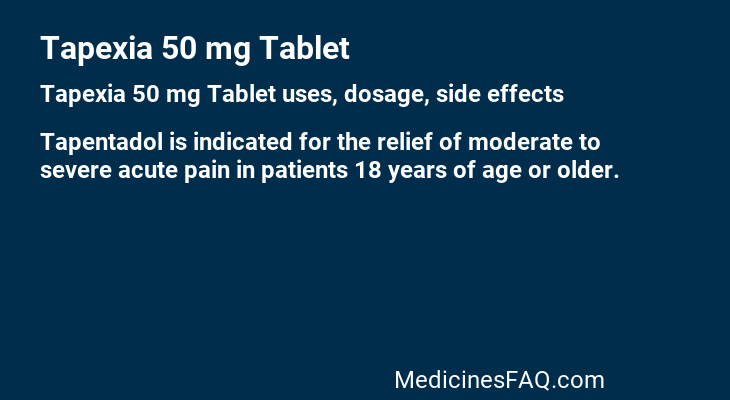 Tapexia 50 mg Tablet