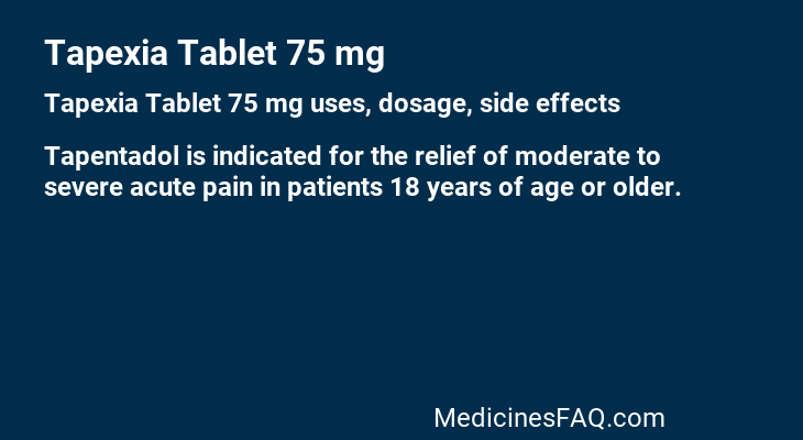 Tapexia Tablet 75 mg
