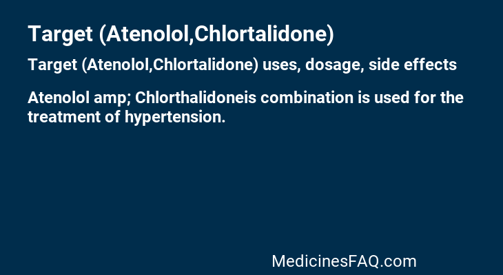 Target (Atenolol,Chlortalidone)