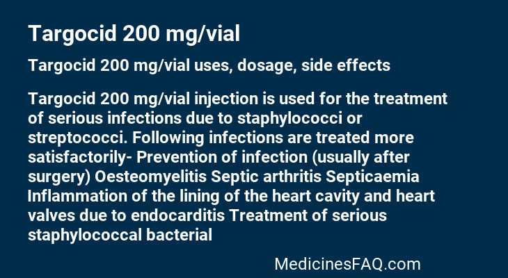 Targocid 200 mg/vial