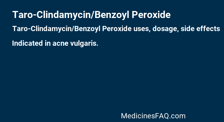 Taro-Clindamycin/Benzoyl Peroxide