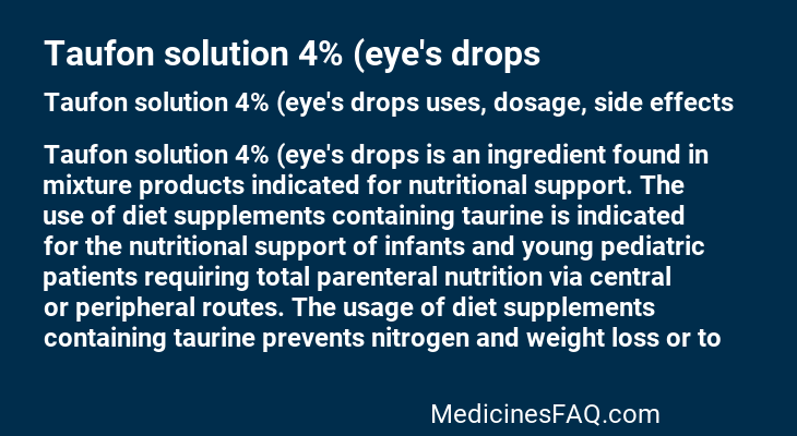 Taufon solution 4% (eye's drops