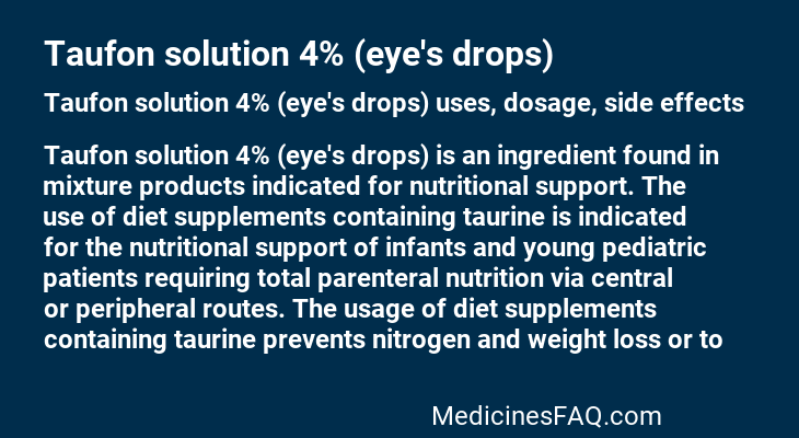 Taufon solution 4% (eye's drops)