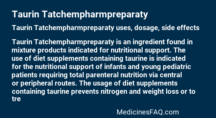 Taurin Tatchempharmpreparaty