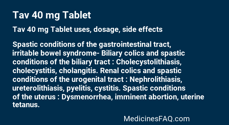 Tav 40 mg Tablet