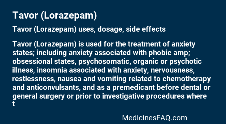 Tavor (Lorazepam)