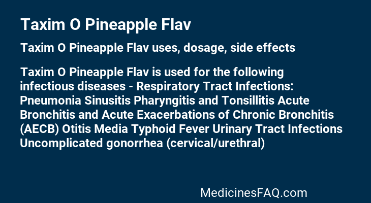 Taxim O Pineapple Flav