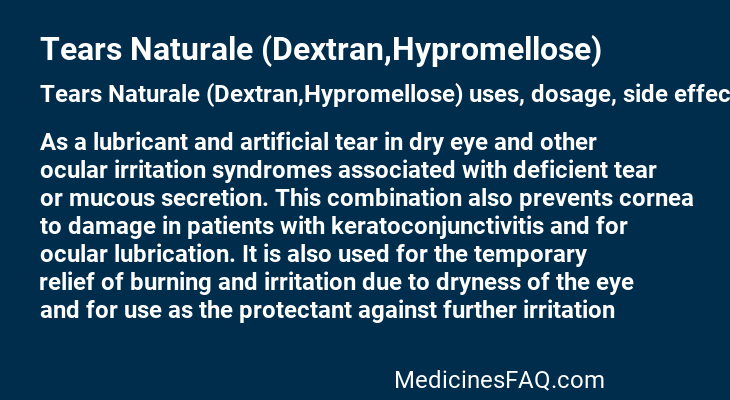 Tears Naturale (Dextran,Hypromellose)