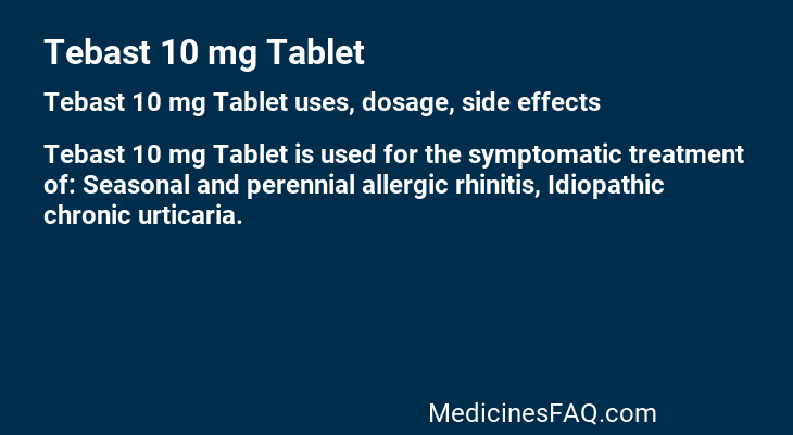 Tebast 10 mg Tablet