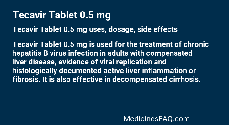 Tecavir Tablet 0.5 mg