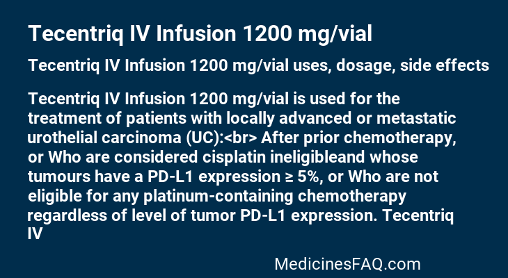 Tecentriq IV Infusion 1200 mg/vial