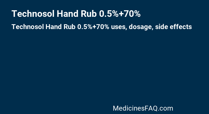 Technosol Hand Rub 0.5%+70%