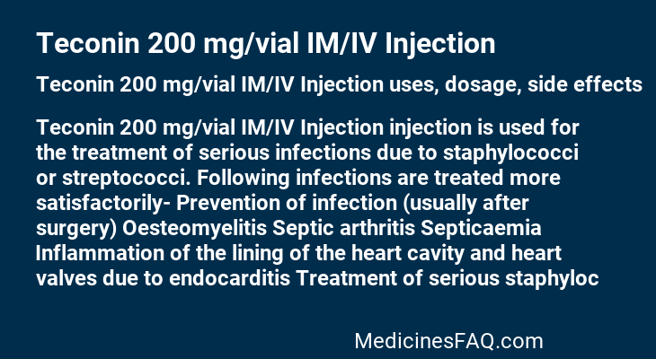 Teconin 200 mg/vial IM/IV Injection