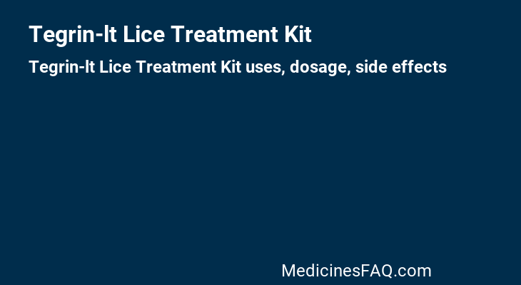 Tegrin-lt Lice Treatment Kit