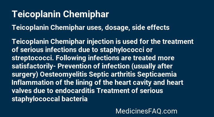 Teicoplanin Chemiphar