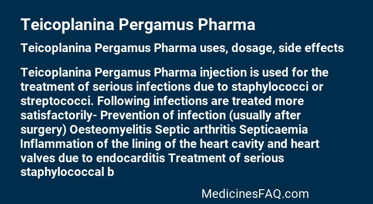 Teicoplanina Pergamus Pharma