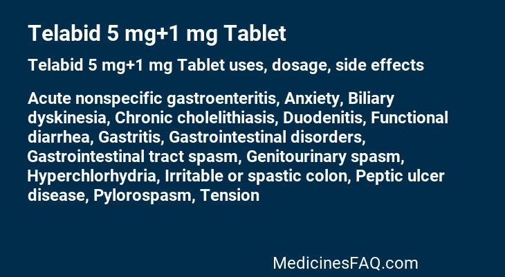 Telabid 5 mg+1 mg Tablet