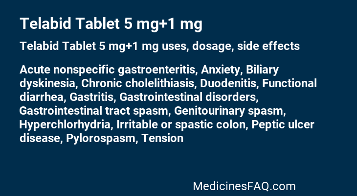 Telabid Tablet 5 mg+1 mg
