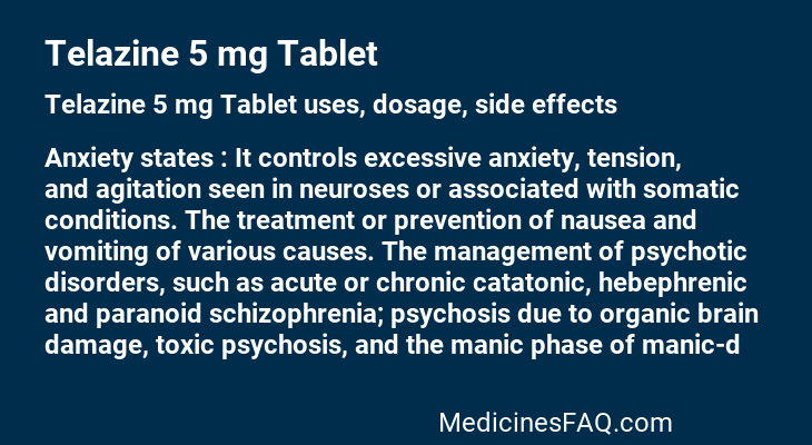 Telazine 5 mg Tablet