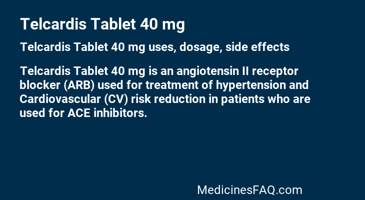 Telcardis Tablet 40 mg