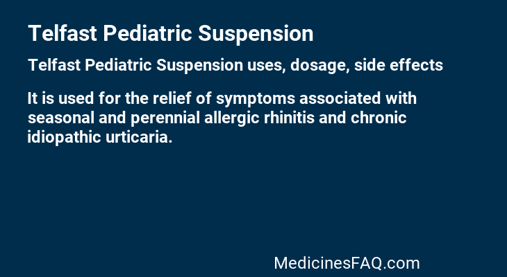 Telfast Pediatric Suspension