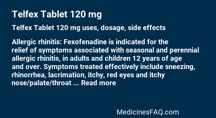 Telfex Tablet 120 mg