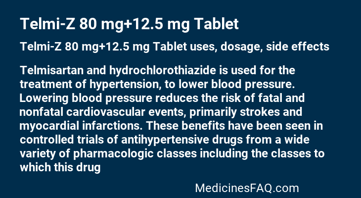 Telmi-Z 80 mg+12.5 mg Tablet