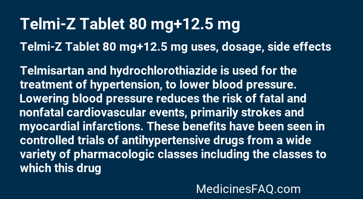 Telmi-Z Tablet 80 mg+12.5 mg
