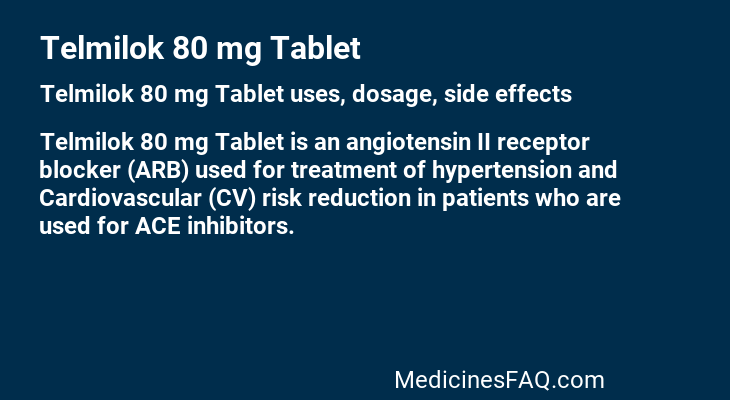 Telmilok 80 mg Tablet