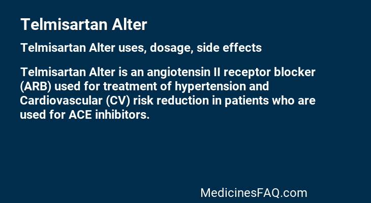 Telmisartan Alter