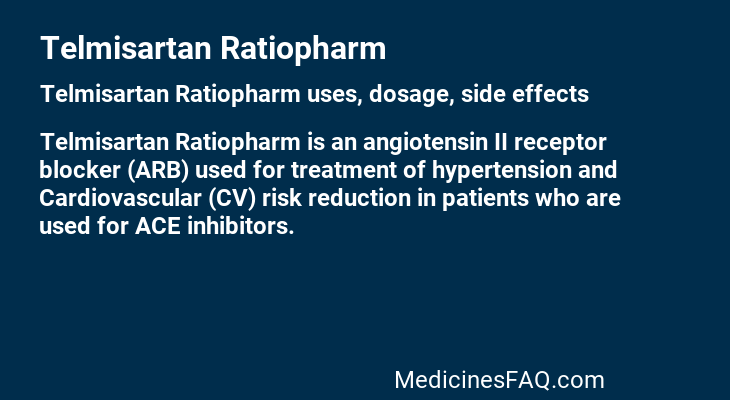 Telmisartan Ratiopharm