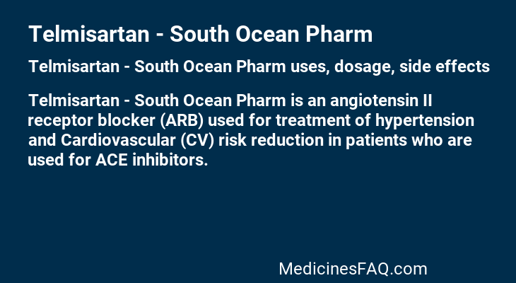 Telmisartan - South Ocean Pharm