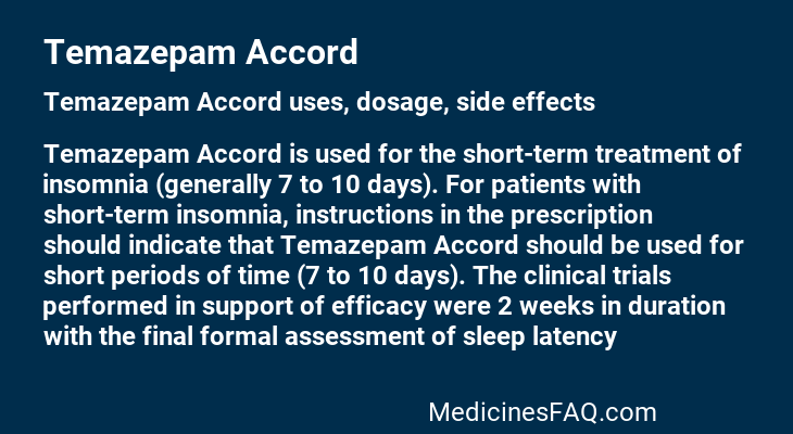 Temazepam Accord