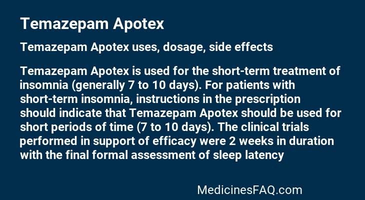 Temazepam Apotex