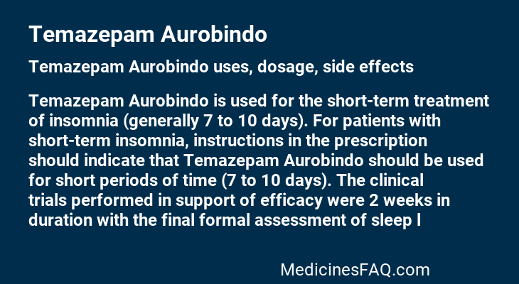 Temazepam Aurobindo