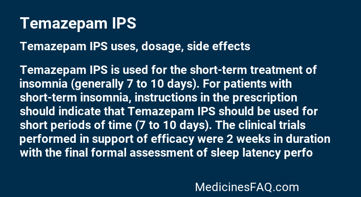 Temazepam IPS