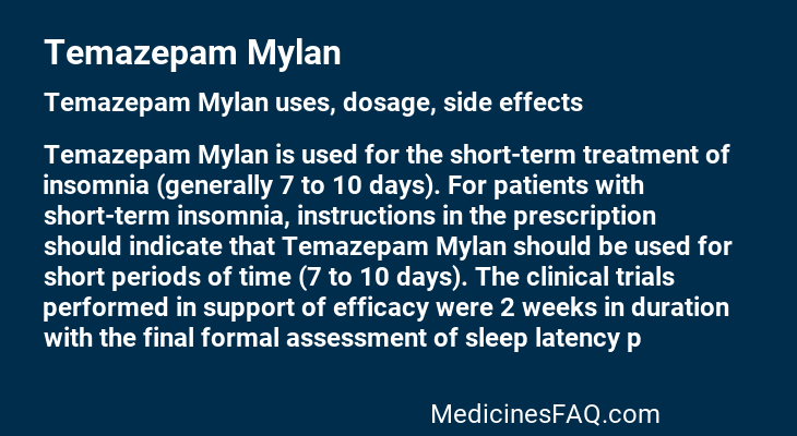 Temazepam Mylan