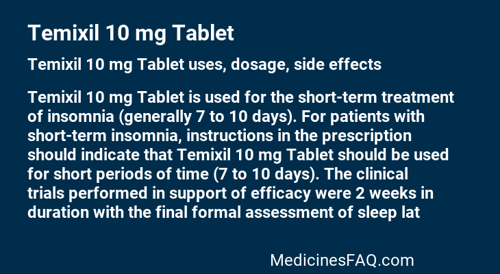 Temixil 10 mg Tablet